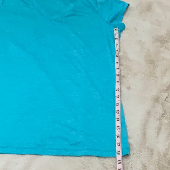 NWOT Xersion Women's Aqua V-Neck Short Sleeve Tee, Loose Fit, Large - Picture 6 of 6